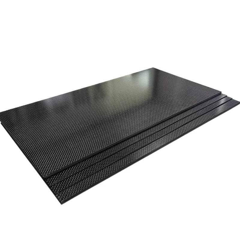 0.5-6MM 125X75 mm 3K plain Matte glossy  Carbon Plate Panel Sheets High Composite Hardness Material Anti-UV Carbon Fiber Board