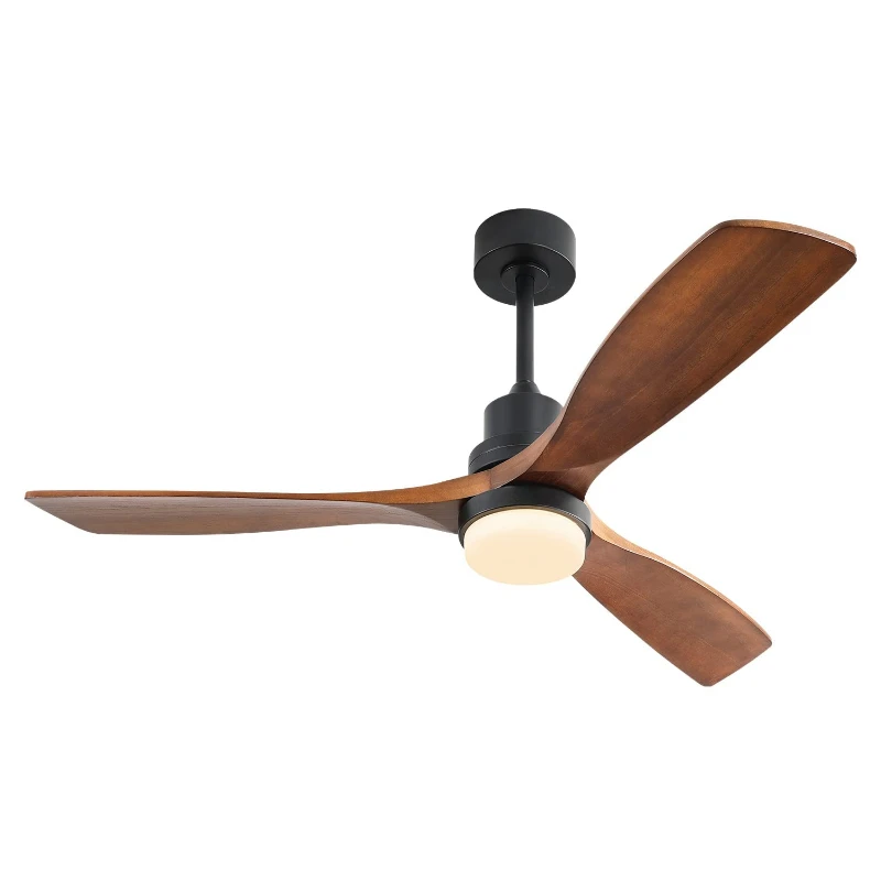 Modern Ceiling Fans with Light and Remote Control  Wooden blades  6 Speed Chandelier Fan Bedroom Living Room Lamp