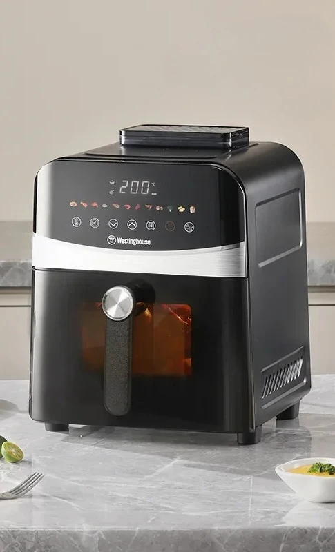 A  Visualization Air Fryer Household 6 Liters Large Capacity Metal Inner Cavity Multi-Functional Oven Fryer