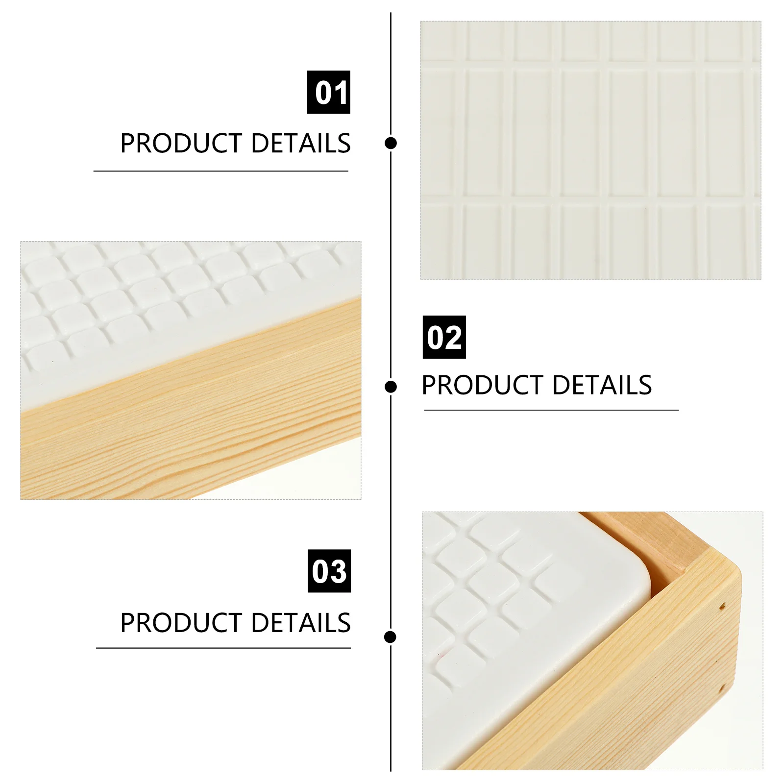 

1 Set Sushi Plate Retain Freshness Dish Cold Insulation Tray For Seafood Dinner Sushi Ice Plate Wooden Food Serving Platter