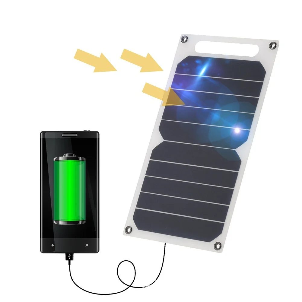 10W Solar Panel USB Charged Waterproof Portable Outdoor Hiking Camping Charging  Monocrystalline 260*140*3mm Waterproofs USB 5V