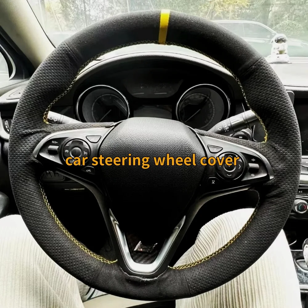 

Car Steering Wheel Cover Anti-slip Comfy Wear Breathable Suede Leather For Buick GL8 Excelle Regal LaCrosse Envision S GL6
