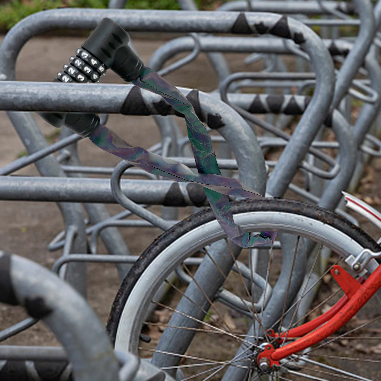 

Anti-Theft Lock Bicycle Lock Bicycle Security Approx 72Cm Anti-theft Lock Zinc Alloy Lock Core High Visibility
