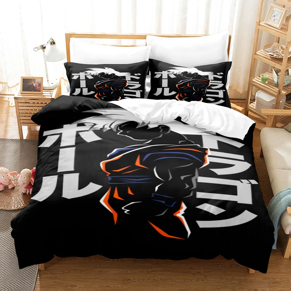 Anime Bedding Digital Set 3D of Printing Four Pieces Seven Dragon Ball Sun Wukong Series Quilt Cover