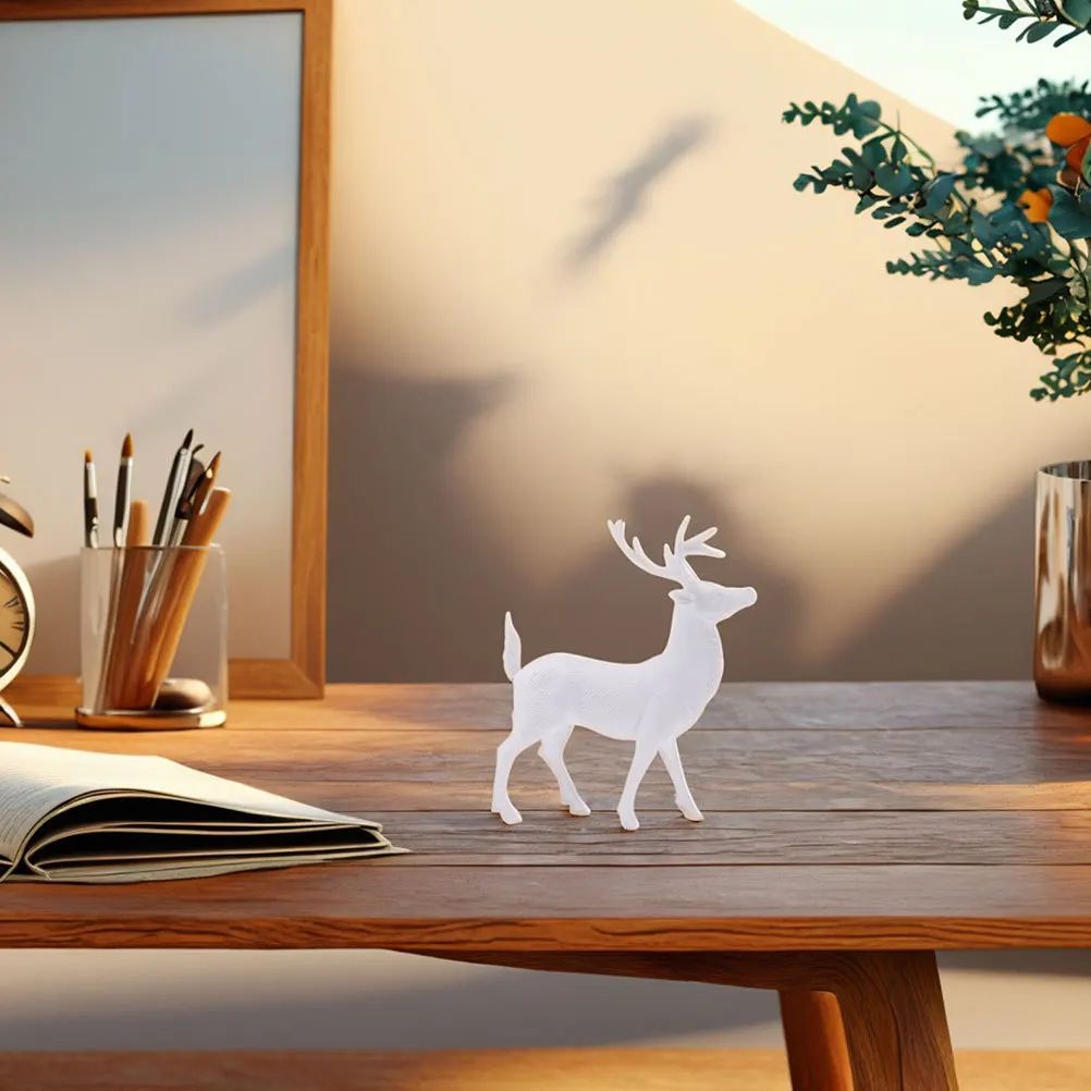 

2Pcs Christmas Deer Ornament Miniature Reindeer Decoration Unique Tabletop Decor for Living Room Festive Holiday Essential