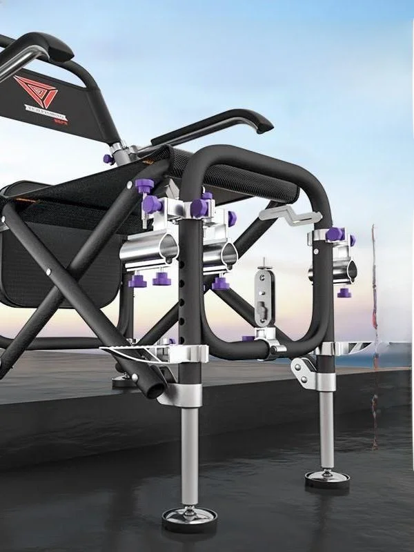 多機能釣り椅子-ポータブル折りたたみ式キャンプ旅行用品-ナイト新モデル-全地形対応釣り用ベンチシート-背もたれ付き