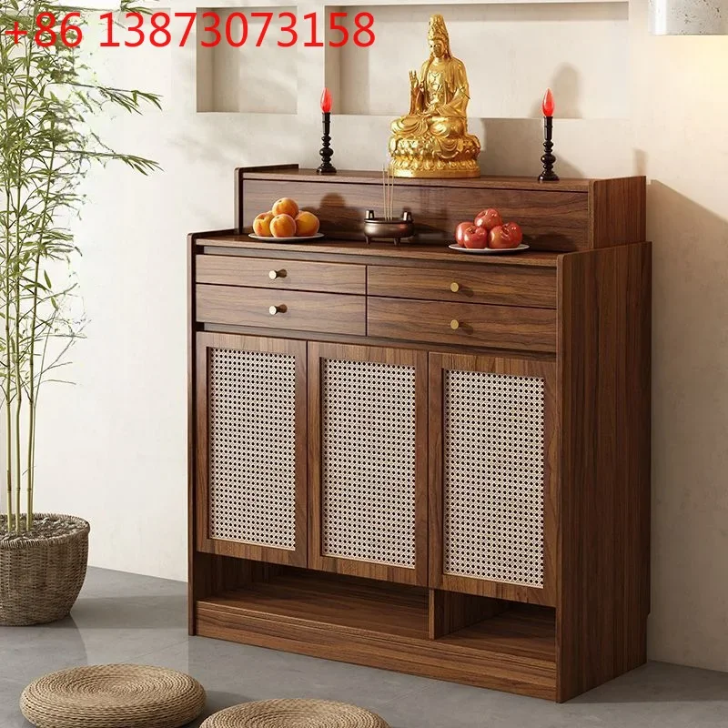 Buddhist shrine offering table High-end Buddhist cabinet offering table shrine household small cabinet New