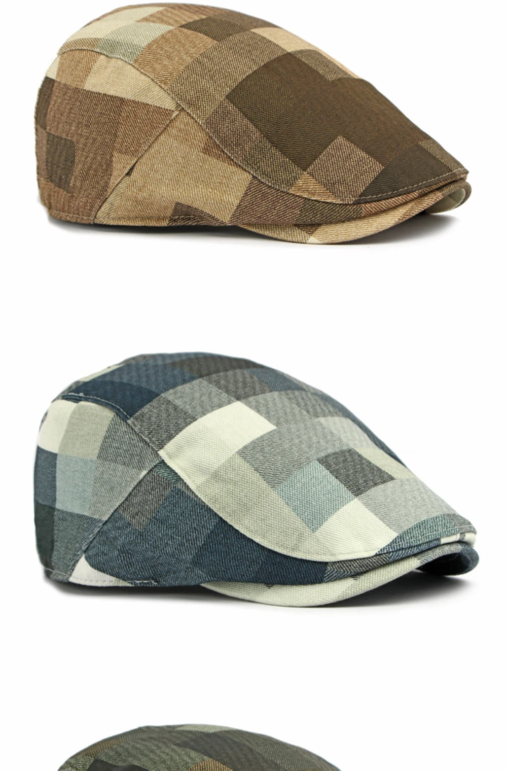 HT5062 Baskenmützen 2026 Frühling Herbst Kappen für Herren Damen Künstler Maler Baskenmütze Herren Damen Ivy Flat Cap Verstellbare Karierte Baskenmütze – Detail 6