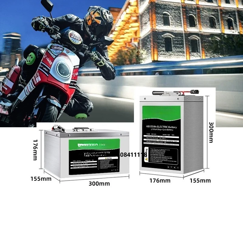 

Deep Cycle Rechargeable Li-ion Customized 48V 60V 72V 70AH Electric Bike Battery PACK with Bluetooth BMS