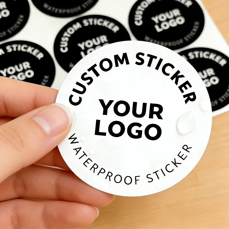 Personalized Custom Stickers 30/50/80/100 Label Stickers, with Logo, Custom Round Sticker Labels for Brand Promotion and Decoration, Personalized Sticker Labels, Create Unique Stickers for You