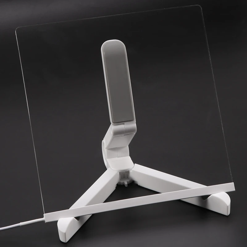 LED akrylowe światło tablica ogłoszeń USB świecąca notatka tablica do pisania ze wspornikiem prezent dla dzieci, 20x20cm