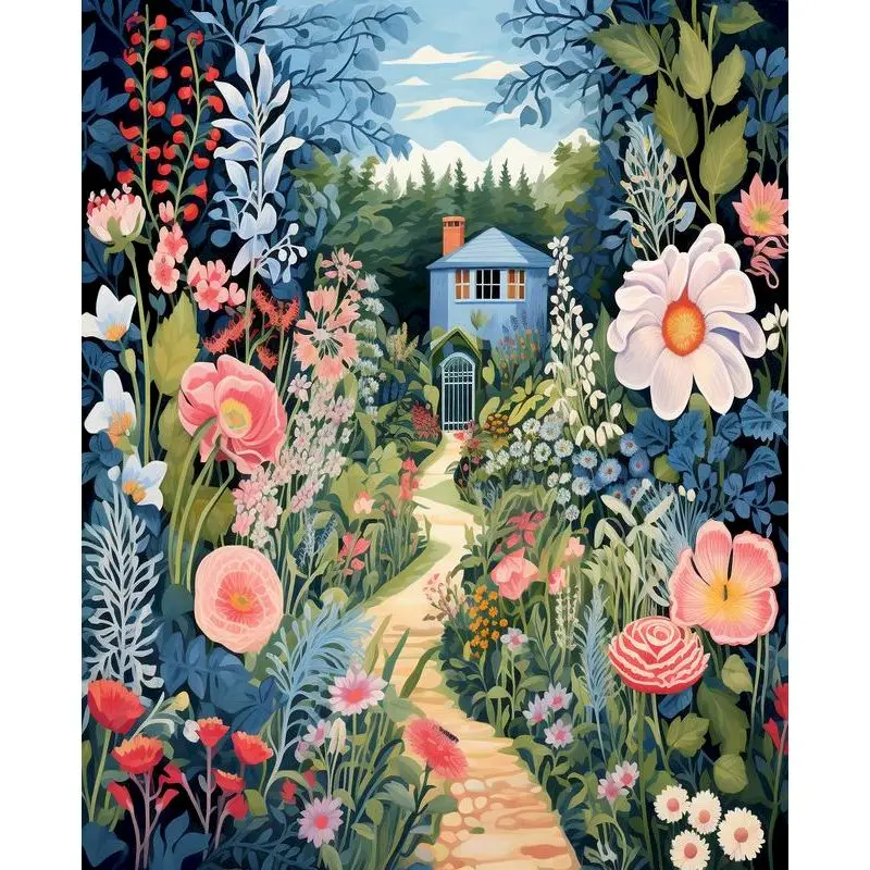GATYZTORY Paint By Numbers Wall Decor Diy Gift Villa Scenery Number Painting Kits Canvas Painting Coloring By Numbers Home Decor