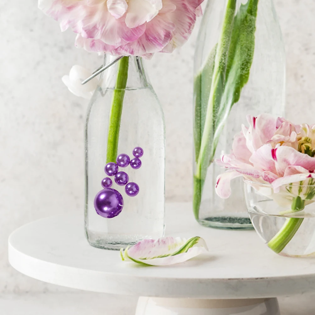 

110Pcs Pearl Vase Filler Artificial Faux Floating Beads Decorative DIY Vase Decor Wedding Cup Filler Pearls