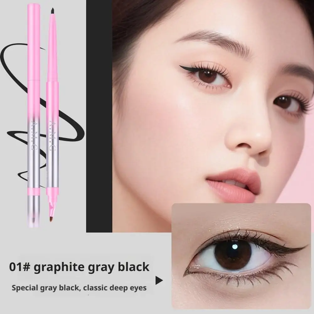 Wasserfester Eyeliner-Stift mit abgewinkelter Spitze, ultra-glatte Gelformel für scharfe, geflügelte Liner, wisch- und schweißfest, langlebig, M W6D2