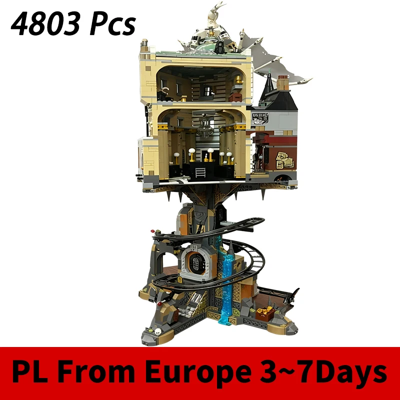 4803 pièces 76417 banque du monde magique modèle de film Moc coffre château blocs de construction briques adultes jouets cadeaux d'anniversaire