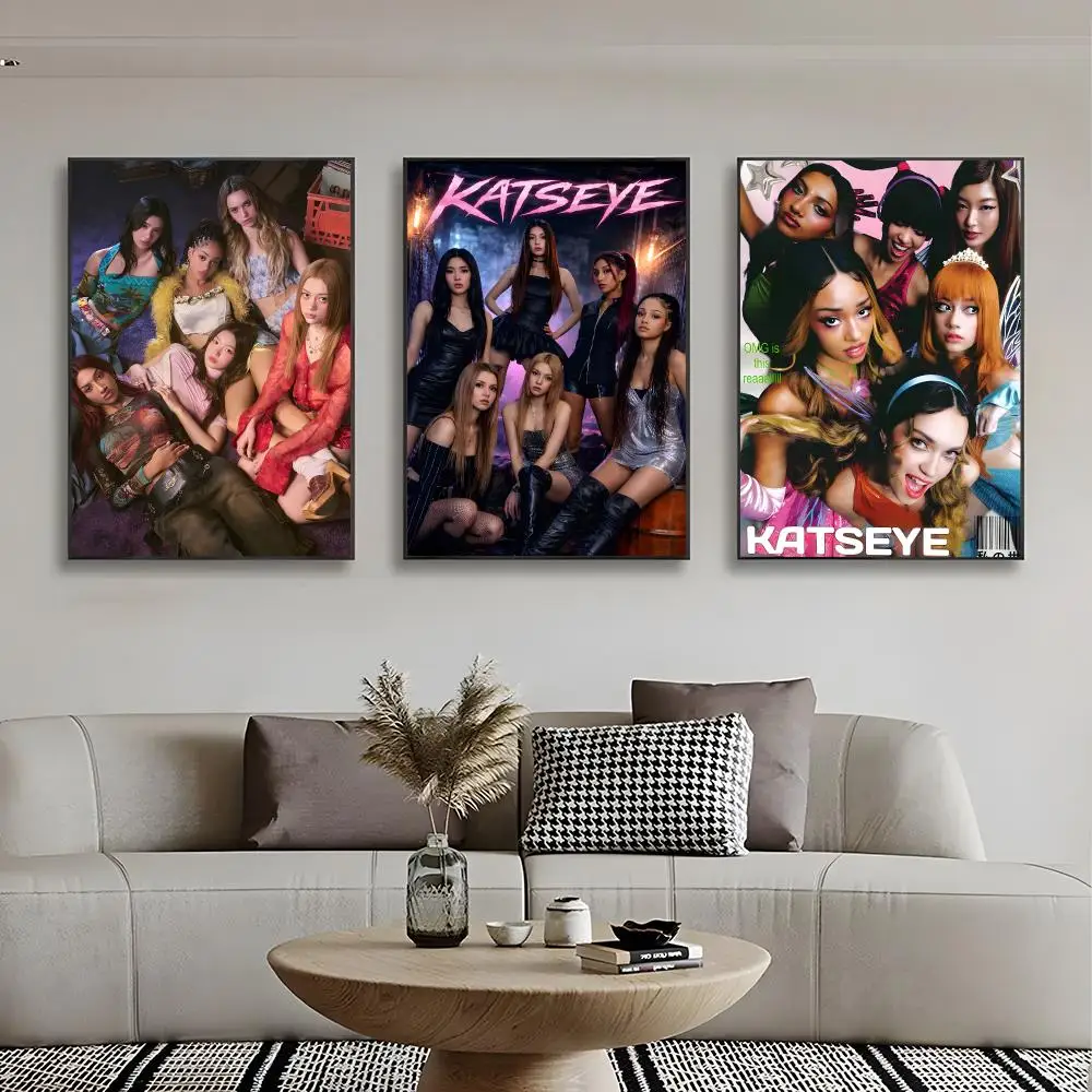 Pop Girl Group K-KATSEYE Poster Wall Art Print Decorative Mural Home Decor Gift Unframed - view 3