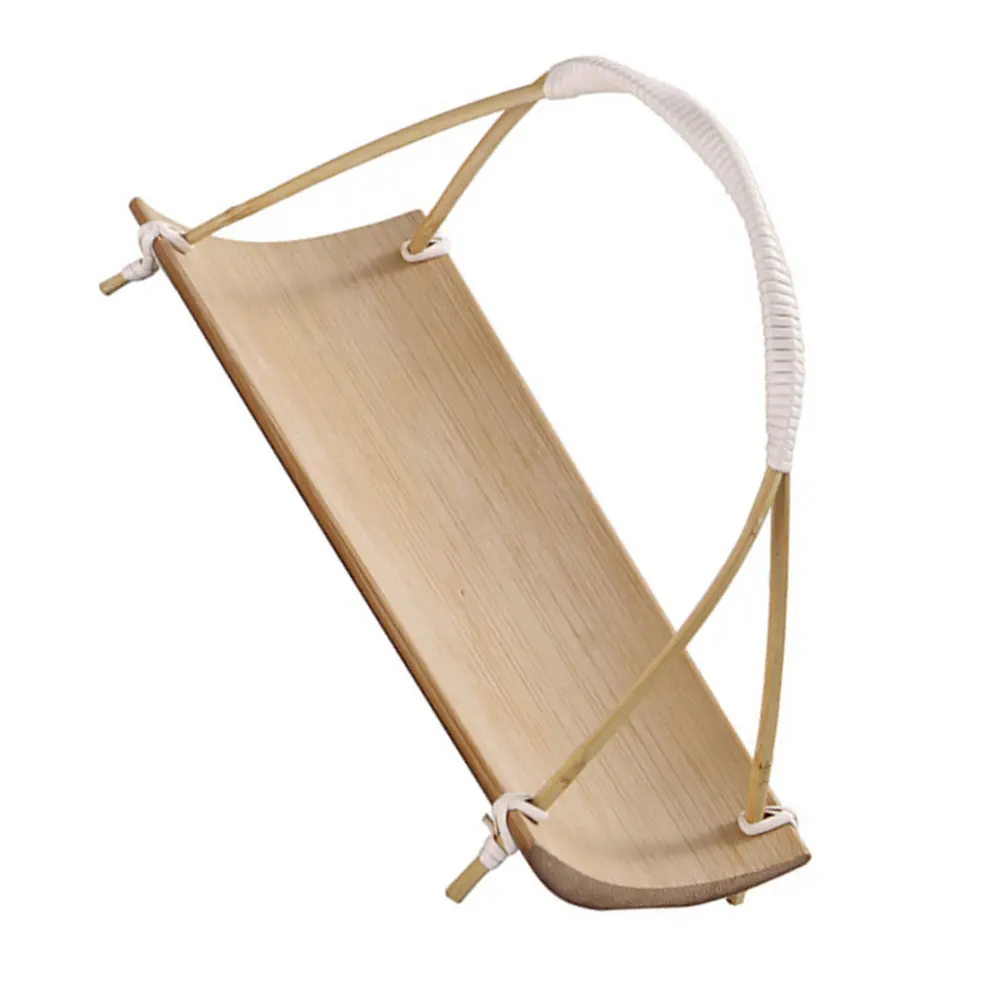 

1Pcs Elegant Bamboo Refreshments Storage Tray Color Non Deformable Smooth Finish for Dumplings Sushi Fruits Snacks