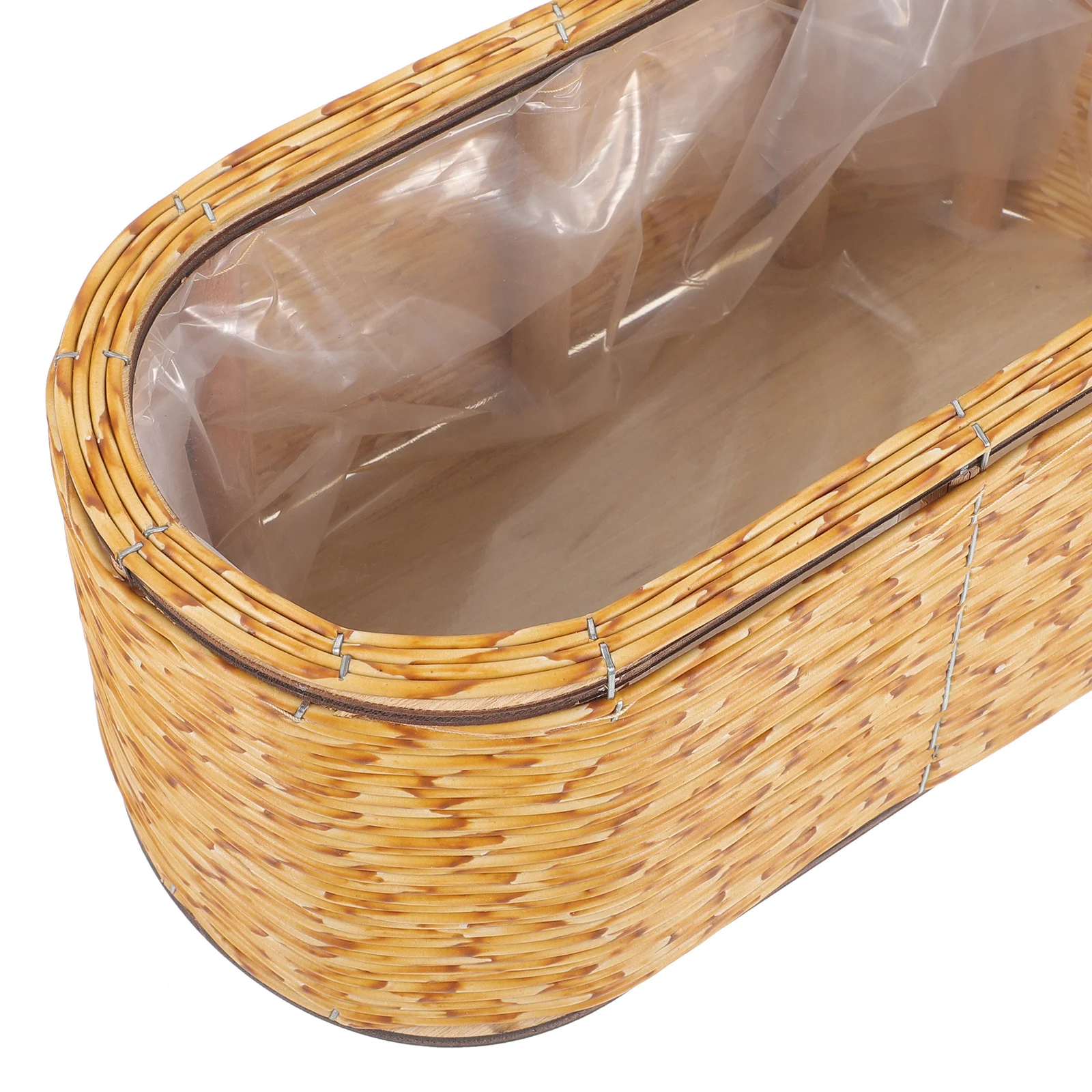 

Woven Planter Basket Moderate Size Rustic Style Handwoven Flower Pot Indoor Plant Basket Decorative Storage Container