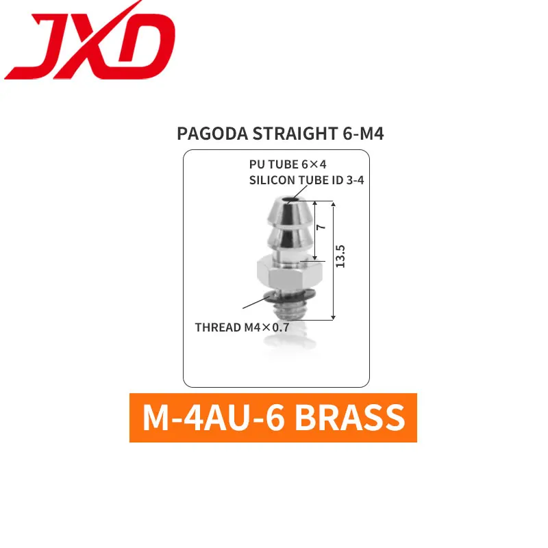 JXD SMC M-3AU-2 M-3AU-3 M-3AU-4 M-4AU-3 M-5AU-3 M-5AU-4 M-5AU-6 M-6AU-3 M-6AU-4 Brass Metal Pneumatic Fitting Connectors