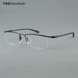 TAG Hezekiah Half Rim Metal Glasses Frame for Men Eyeglasses Fashion Cool Optical Eyewear Man Spectacles Prescription Frame 8190
