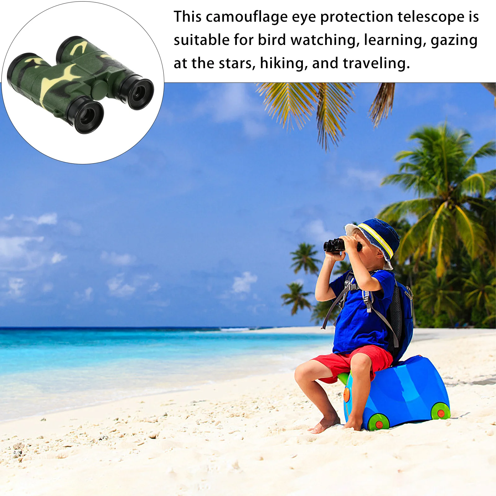 

1 Set Camouflage Kids High Definition Dual-Tube Telescope For Outdoor Bird Watching Star Gazing Hiking Camping Travel