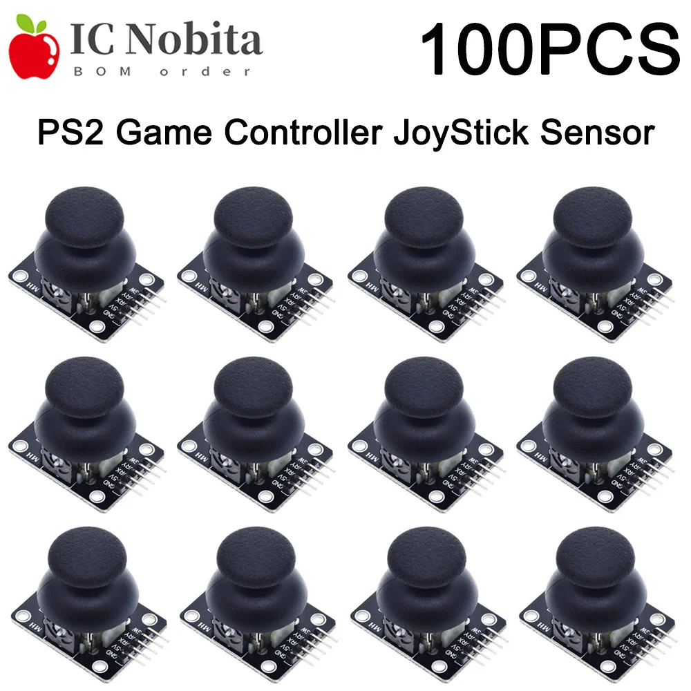 100PCS KY-023 Dual Axis Joystick Module PS2 Game Controller JoyStick Sensor Electronic Block For Arduino Raspberry Pi
