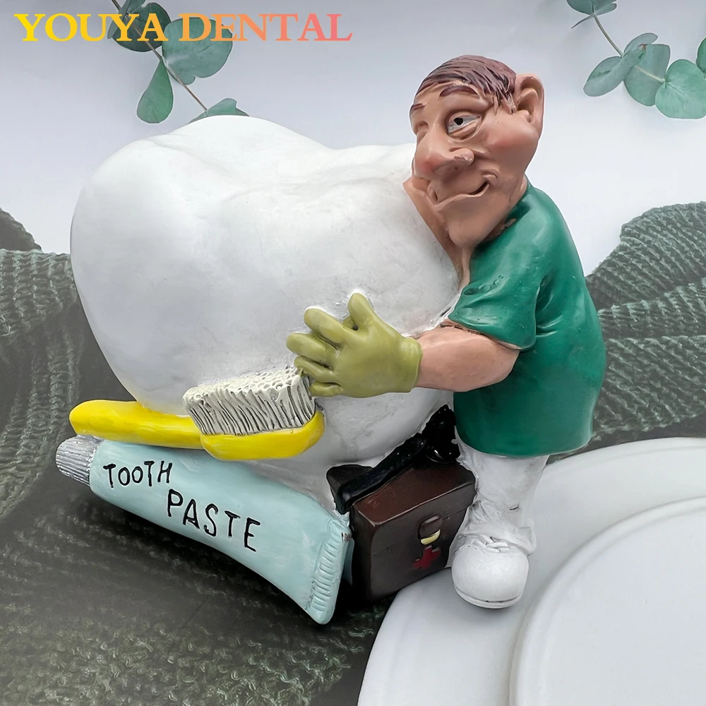 

with Reusable Money BoxDentist Gift Creative Art Male Dentist Tooth-Shaped Piggy Bank Coin Statue Savings Box Jar