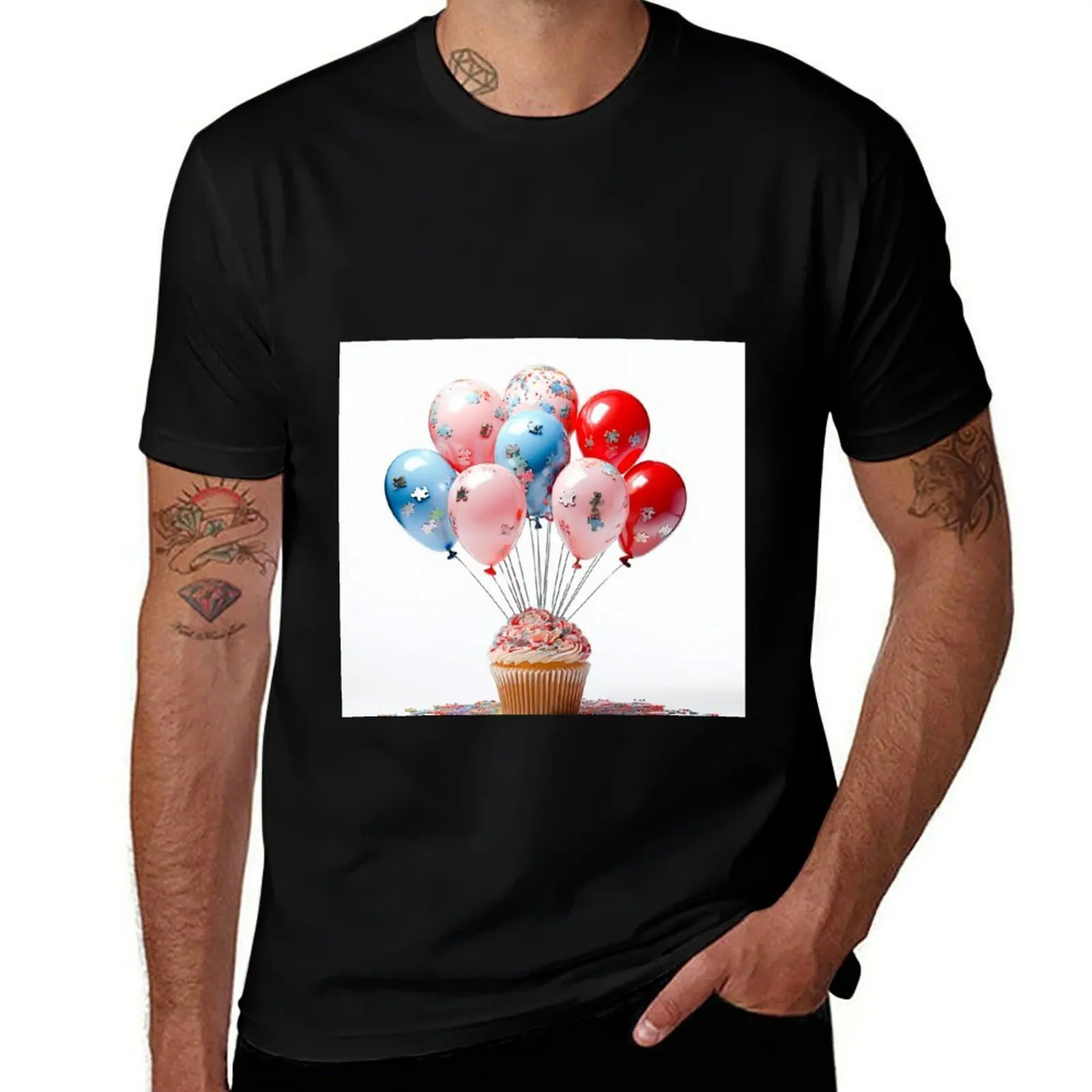 

Puzzling Balloons T-Shirt kawaii clothes oversized graphic tee Louboutins anime shirts men