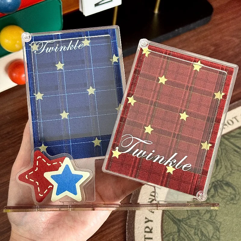 Weaving Dream Series Acrylic Photo Frame for Couple 3 Inch Kpop Card Sleeves Kawaii Photocard Holder Card Protective Case 2026 view 2