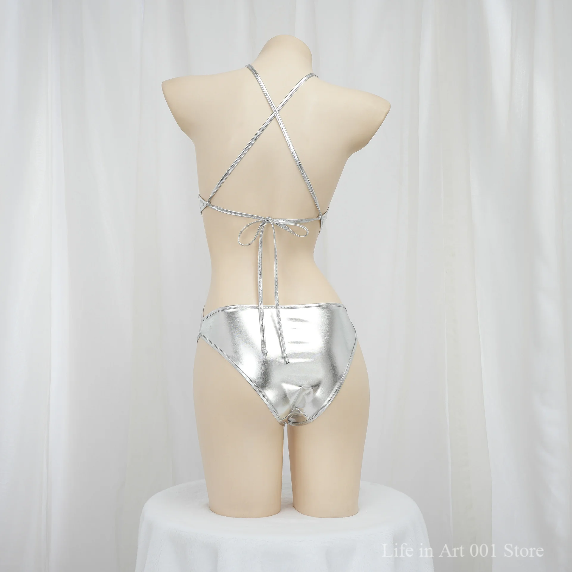 OA Sexy CyberPunk Halter Hollow Out Women Swimwear One Piece Swimsuit Female High Cut Bather Bathing Suit Beachwear Bodysuit