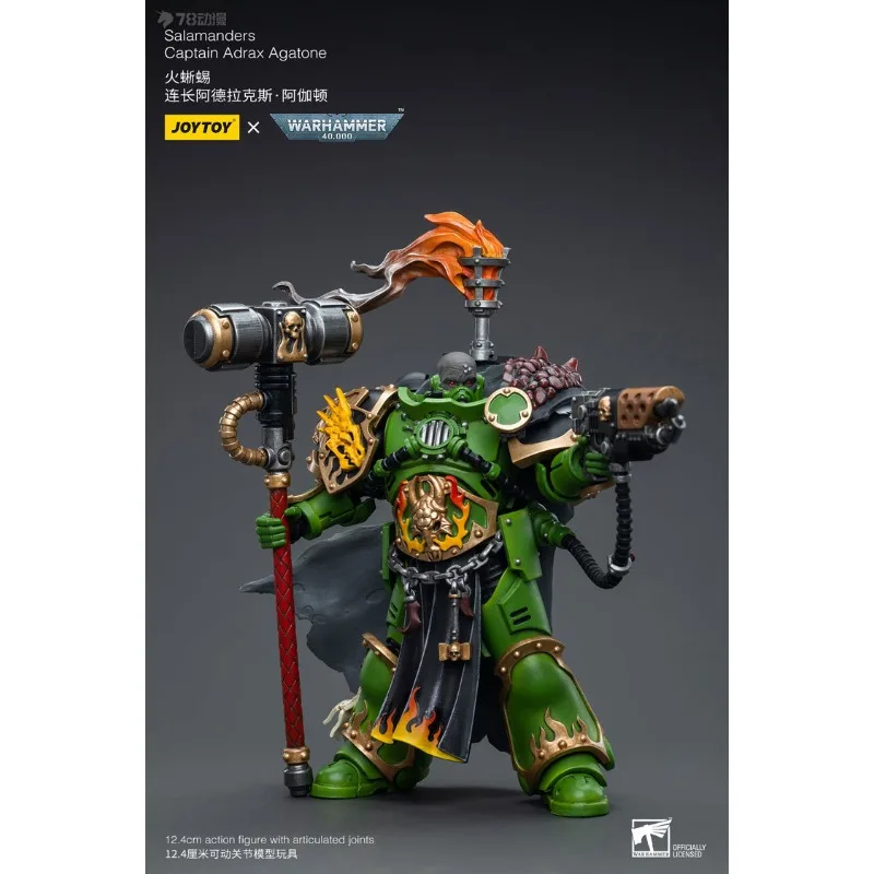 JOYTOY Echte JOYTOY X Warhammer 40K Serie Captain Adrax Agaton van The Astat Fire Lizard Company 1/18 Beweegbaar Model Jongen Cadeau