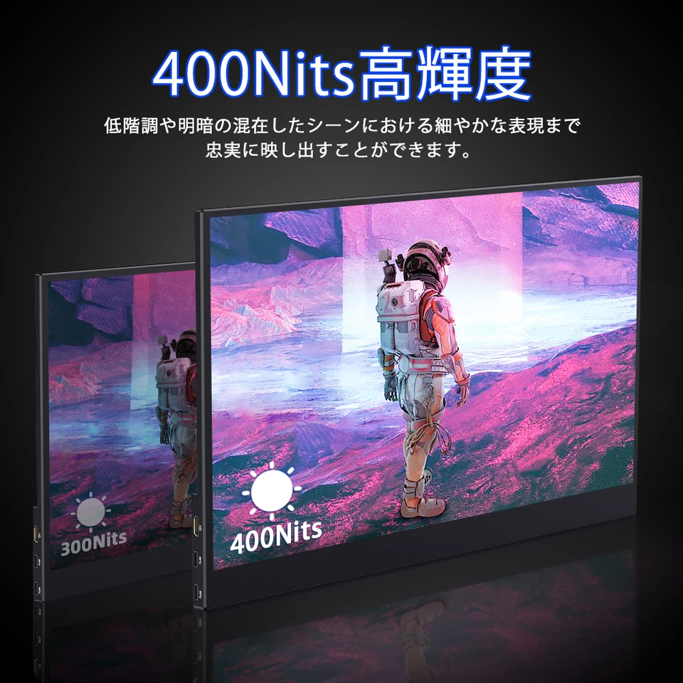 Uperfect 16.1インチ ポータブルモニター 144Hz 1080P 100%sRGB 400Nit