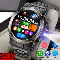 ForXiaomi BT Call GPS Sports 500mAh Battery Men Smart Watch 3ATM Waterproof Heart Rate Detection Money Detector Flashlight Watch