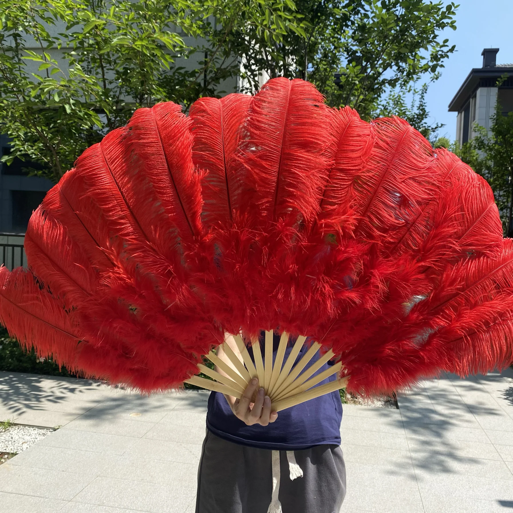 مروحة ريش النعام الكبيرة، والرقص الشرقي، وأداء البار، ودعائم الحفلات الموسيقية، ومروحة الريش #5