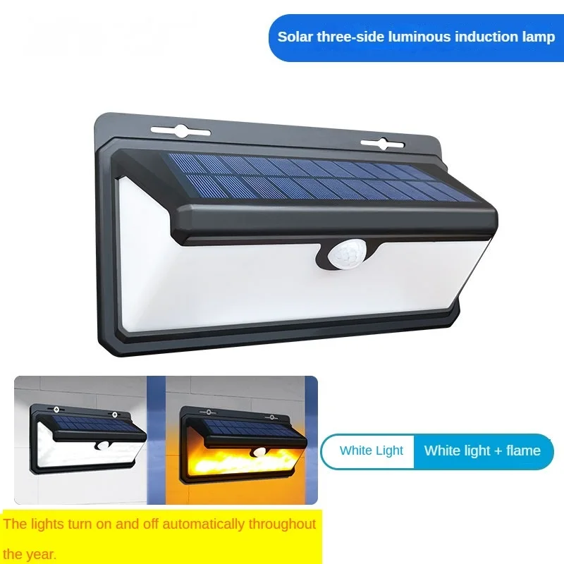 

Solar Outdoor Garden Light, Super Bright, Human Sensing, Waterproof, White Light, Flame Balcony Wall Lamp