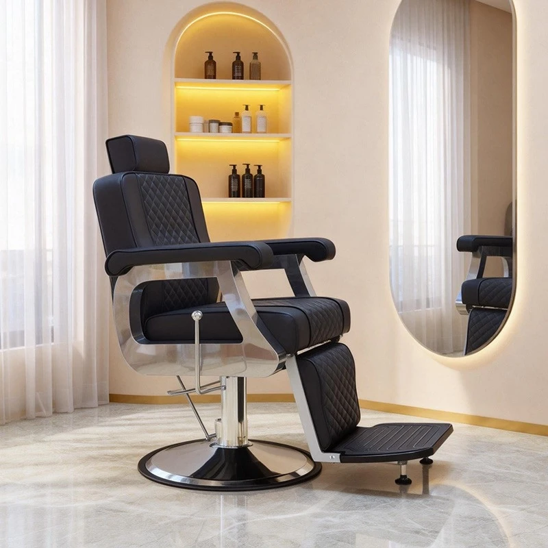 

Мужское винтажное парикмахерское кресло для салонов и барбершопов, с функцией откидывания спинки, для массажа кожи головы и стрижки волос