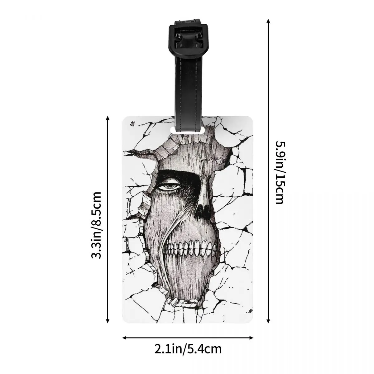 جدار تيتان هجوم على تيتان اليابان الكرتون علامات الأمتعة حقيبة سفر لطيف الأمتعة الصعود علامة التسمية حامل معرف اسم العنوان #4