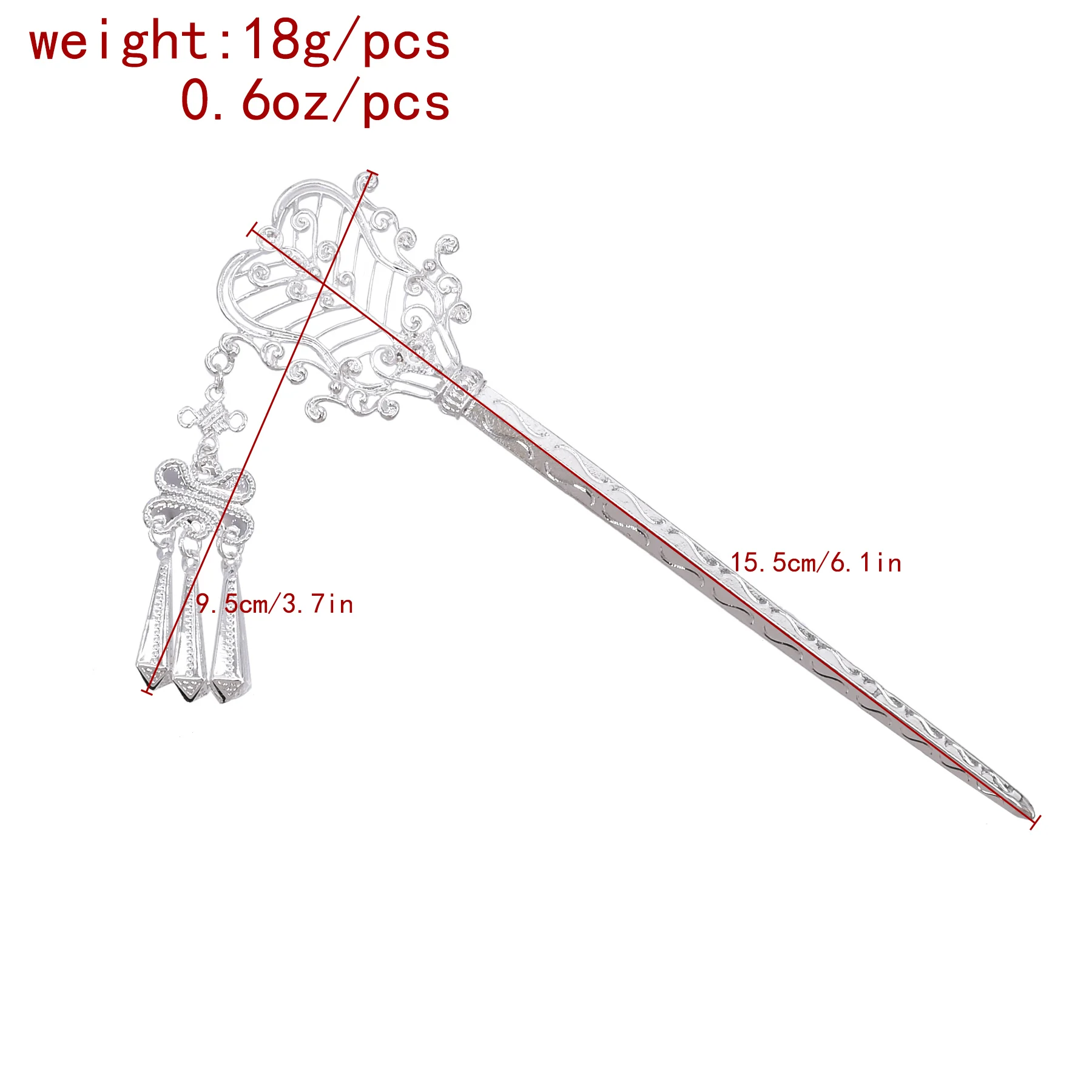 جديد النمط الصيني العرقية الفضة غير النظامية الطاووس المروحة شرابة سبيكة دبوس الشعر-أنيقة تنوعا أوبدو مجوهرات