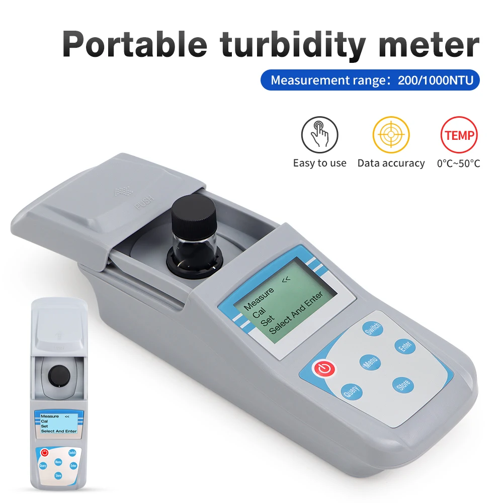 90 ° Medidor de turbidez de luz dispersa, turbidímetro de agua Digital, probador de turbidez portátil, probador de agua para agua residual de piscina de laboratorio