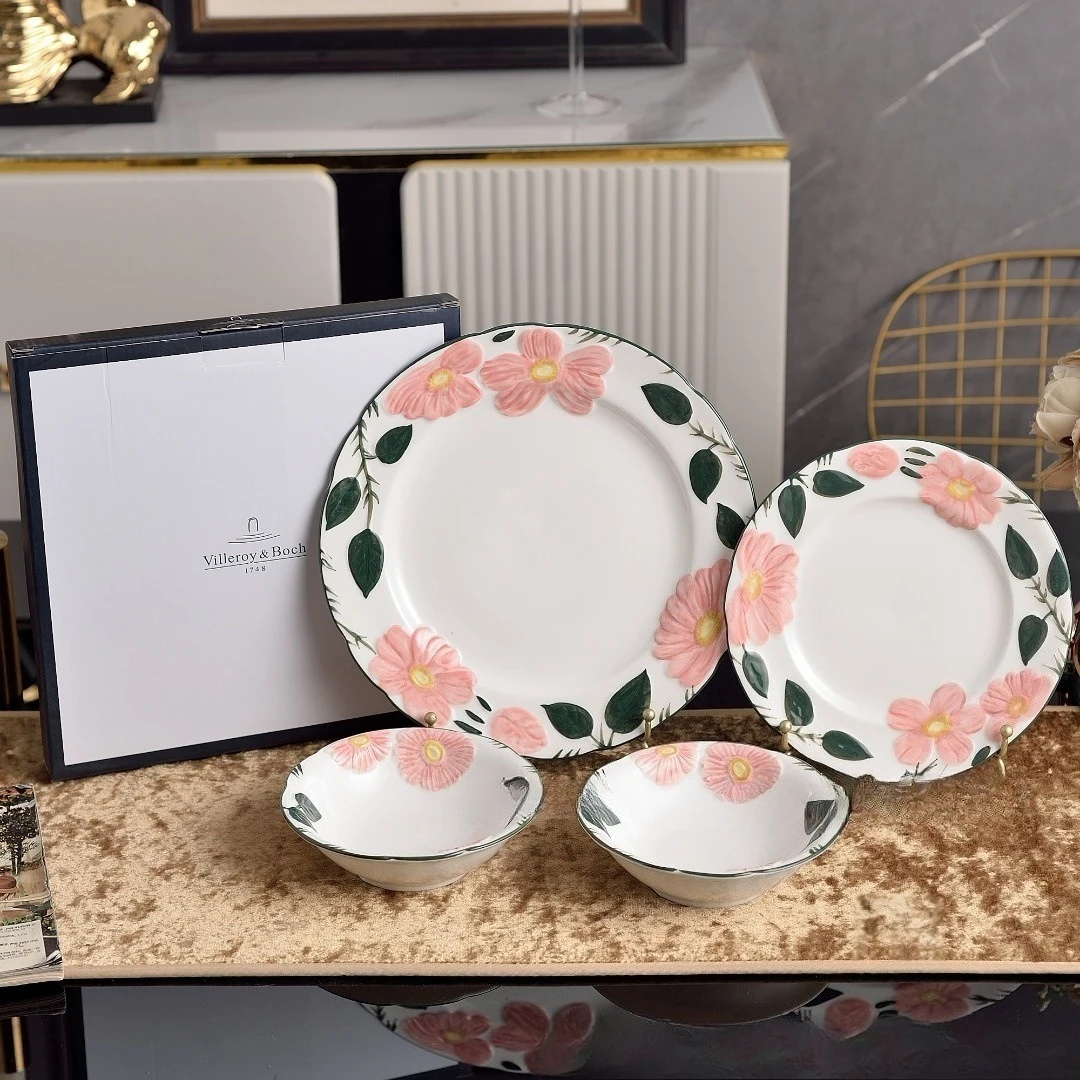 

Винтажная камелия, ручная роспись, кофейная чашка, тарелка для супа, салатник, набор посуды для новогоднего банкета, ужина, сервировочная тарелка