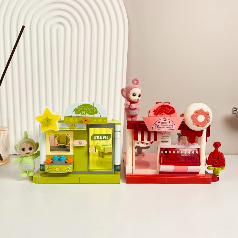 جاكي اللبنات تليتبيز الكرتون تينكي وينكي بو الحلوى متجر الشارع المشهد نموذج الحلي الجمعية لعبة جمع هدية #3