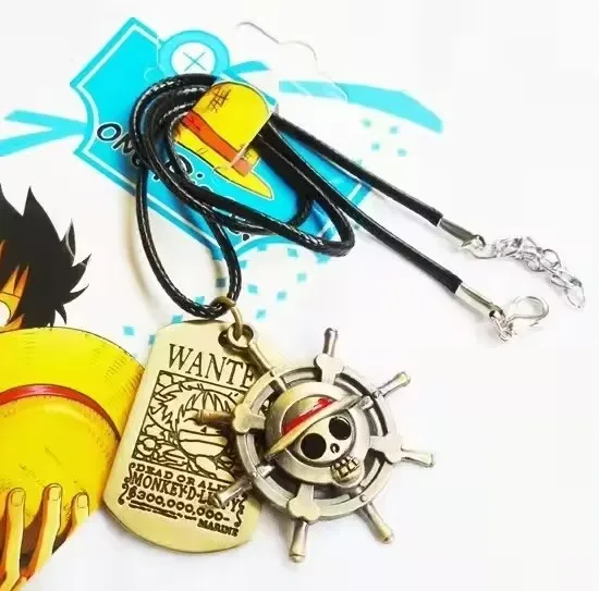 The King of Sea Thieves Straw Hat Pendant Necklace Sauron Wanted Order Plus Anime Surrounding Alloy Pendant Army Brand Necklace