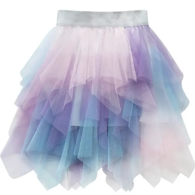 

Girls Tutu Skirt Kid Fluffy Ballet Skirts Teenagers Princess Gauze Tulle Dress Party Dancing Costume 2 to 12Yrs Children Clothes