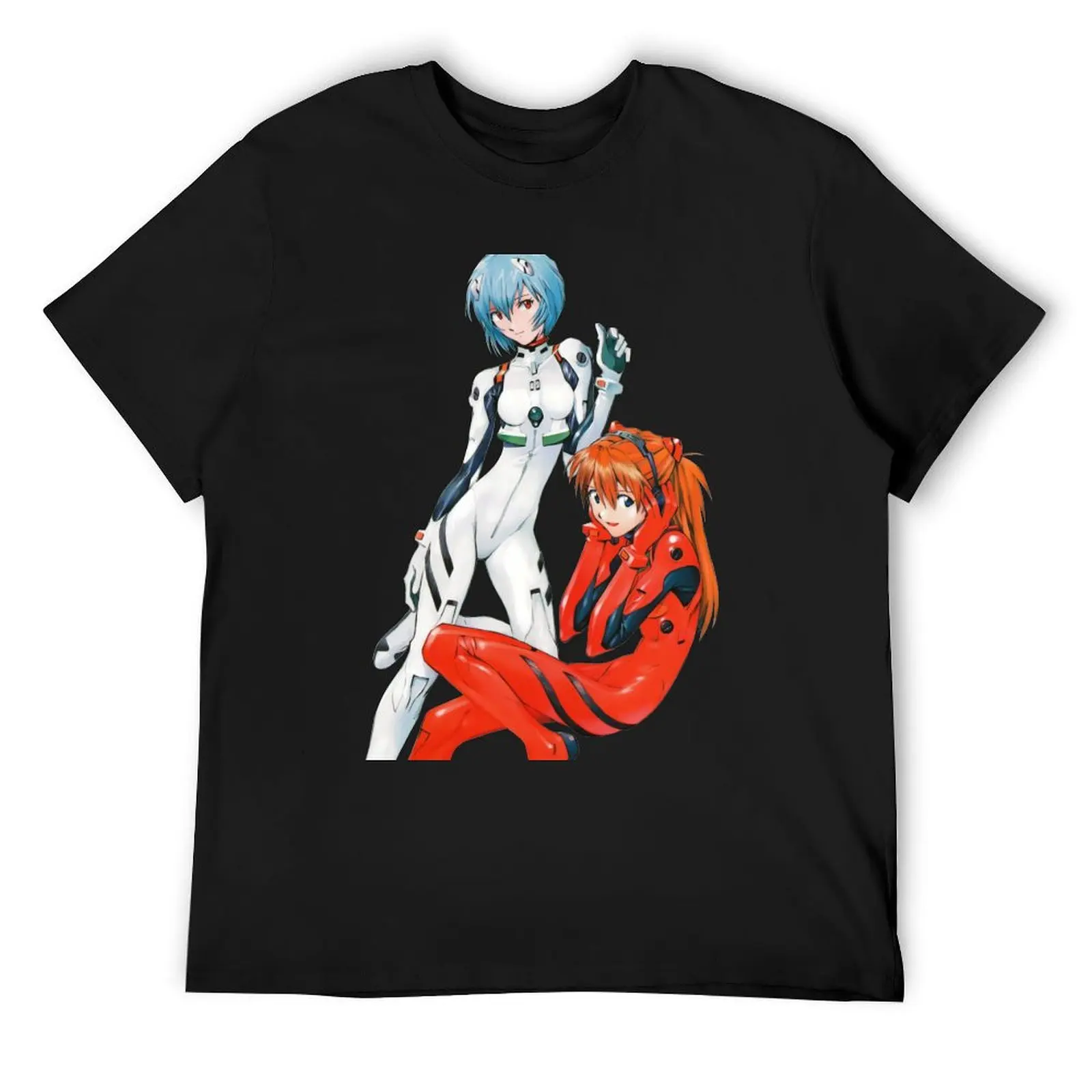 Rei & Asuka Neon Genesis Evangelion Printed T-shirt Men's and Women's T-shirt Children's and Parental Clothing Boy Girl T-shirt