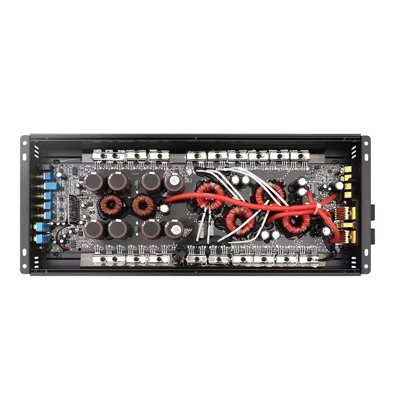 Wholesale Korean Style 2000W Class AB Car Amplifier Mono Subwoofer Amp with Glowing Logo Heatsink and Crossover OEM ODM