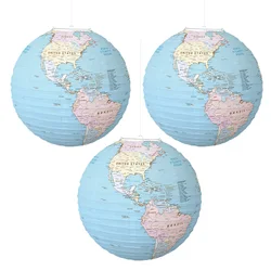 Airplane Map Classroom Decorations Travel Themed Birthday Party Decorations Hanging Paper Lantern Earth Day Home Decor
