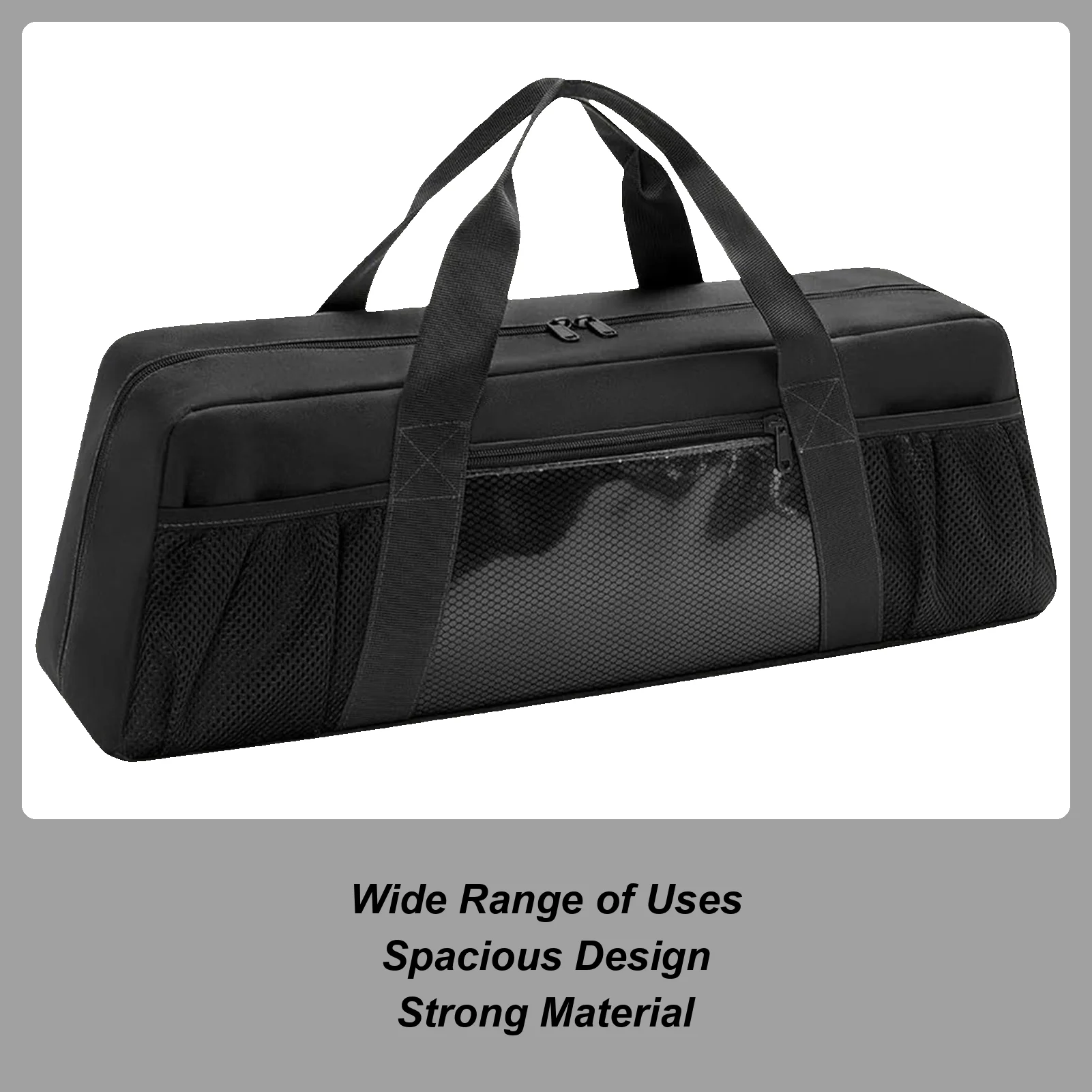 

BBQ Utensil Storage Grill Tool Organizer 22 X 6.5 X 7.2 Inches Large Organizer Case with Ergonomic Handles for Outside Picnic