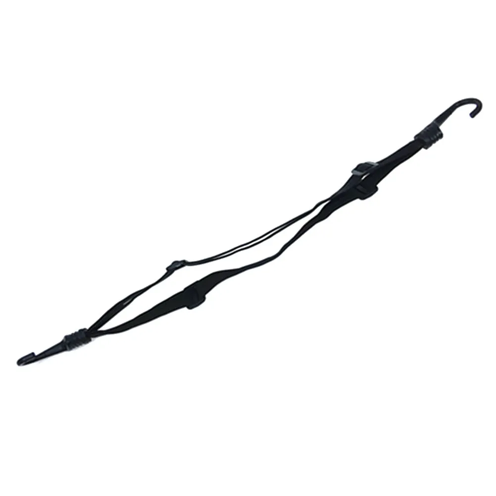 

2 Hooks Motorcycle Luggage Strap Black Elastic Rope High-Strength Steel Wire Binding Rope Fuel Tank Net Adjustable