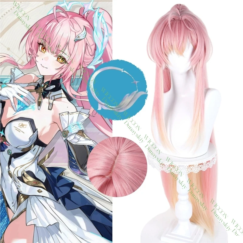 

Wuthering Waves Aemeath Pink Long Ponytail Cosplay Wig Free Wig Cap Anime Game Props For Women Girls Carnival Halloween