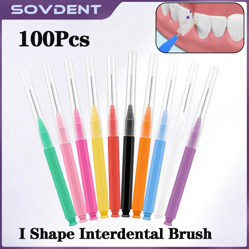 100Pcs Premium Dental Picks Kit - Portable Interdental Brushes & Flossing Sticks for Effective Tooth Cleaning, Oral Care,